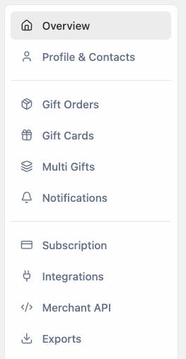 The Settings menu. Your plan, credits and spend limit are under Subscription.